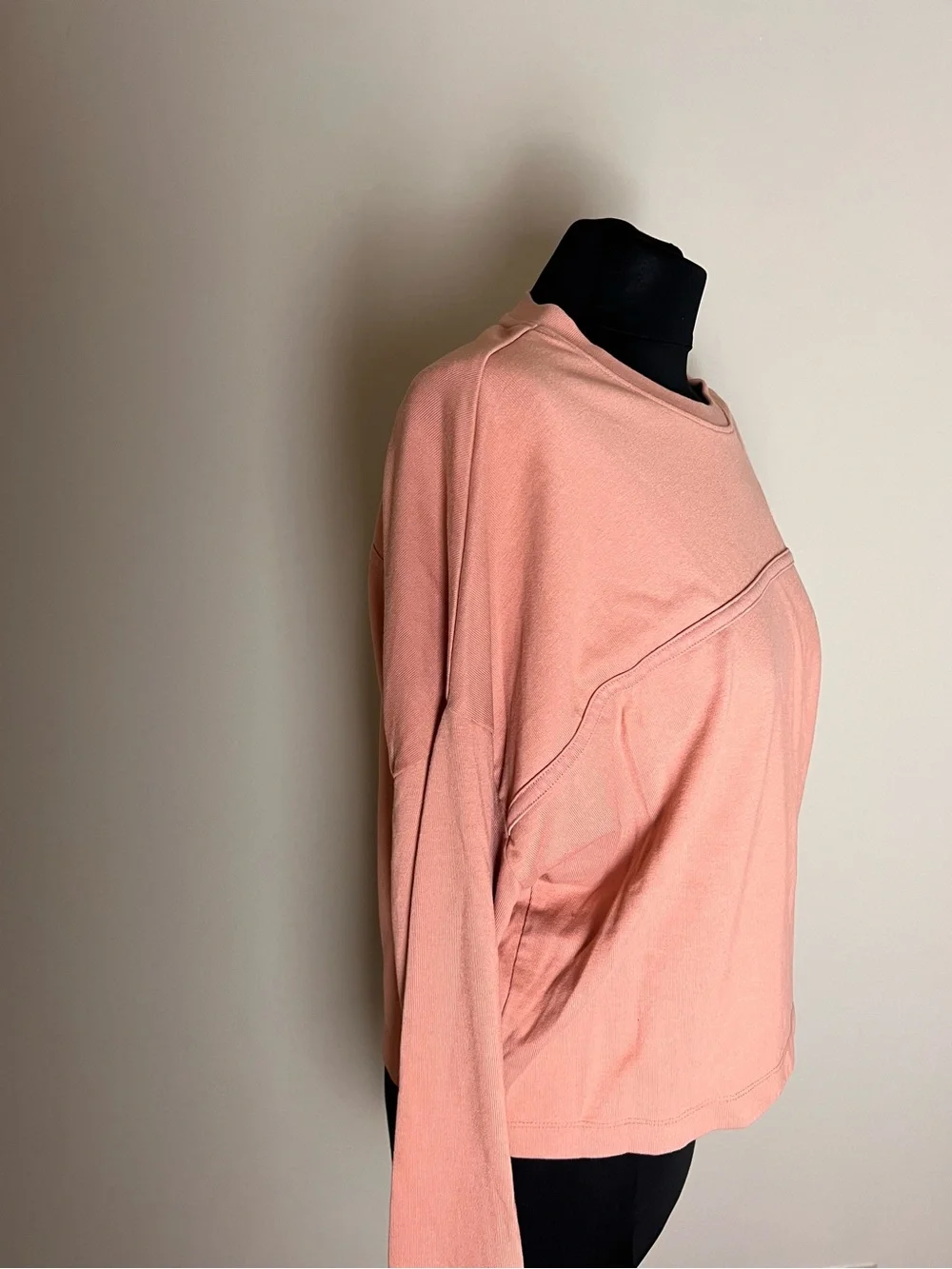 Nike Women's Rose-Tan Crewneck Sweatshirt with White Logo